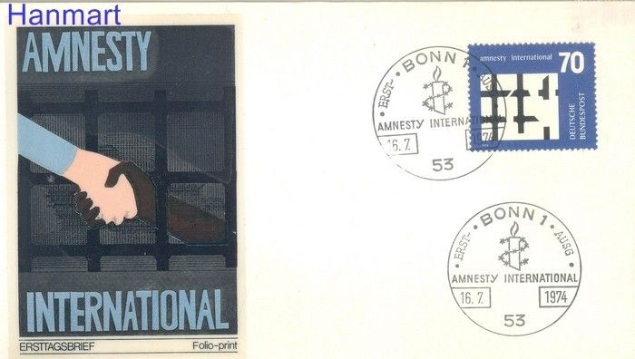 Znaczek Niemcy 1974 FDC