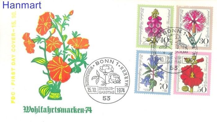 Znaczek Niemcy 1974 FDC