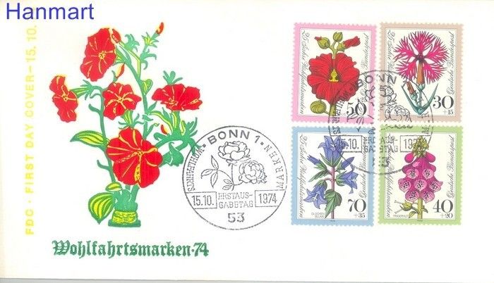 Znaczek Niemcy 1974 FDC