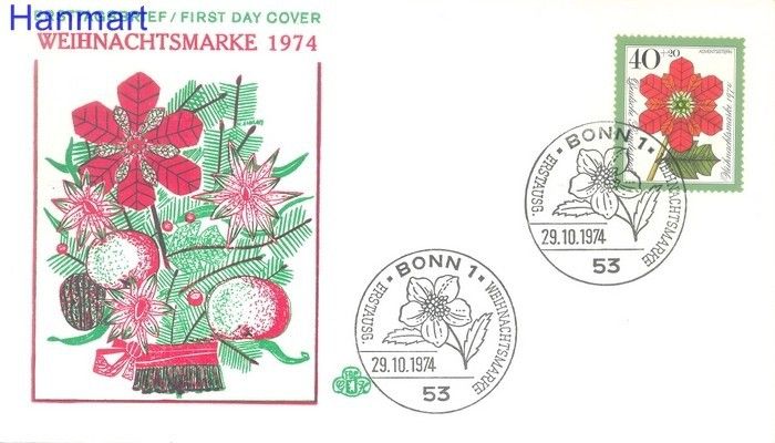 Znaczek Niemcy 1974 FDC