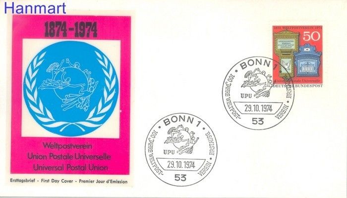 Znaczek Niemcy 1974 FDC