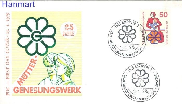 Znaczek Niemcy 1975 FDC