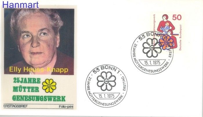 Znaczek Niemcy 1975 FDC