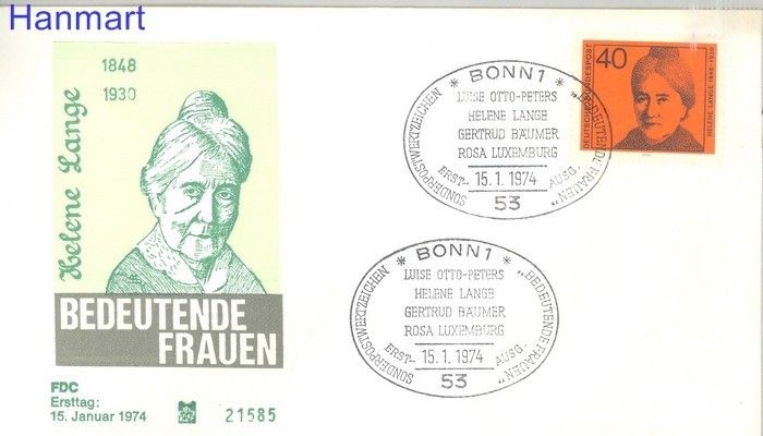 Znaczek Niemcy 1974 Mi 792 FDC