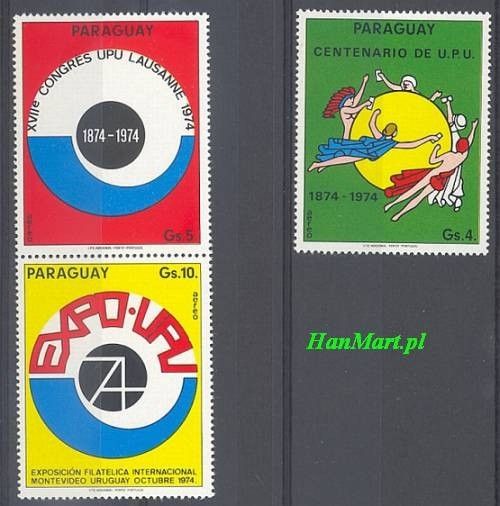 Znaczek Paragwaj 1974 Mi 2603-2605 Czyste **