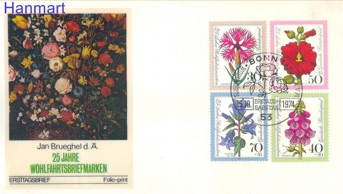 Znaczek Niemcy 1974 FDC