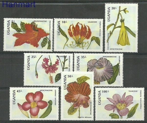 Znaczek Uganda 1988 Mi 592-599 Czyste **