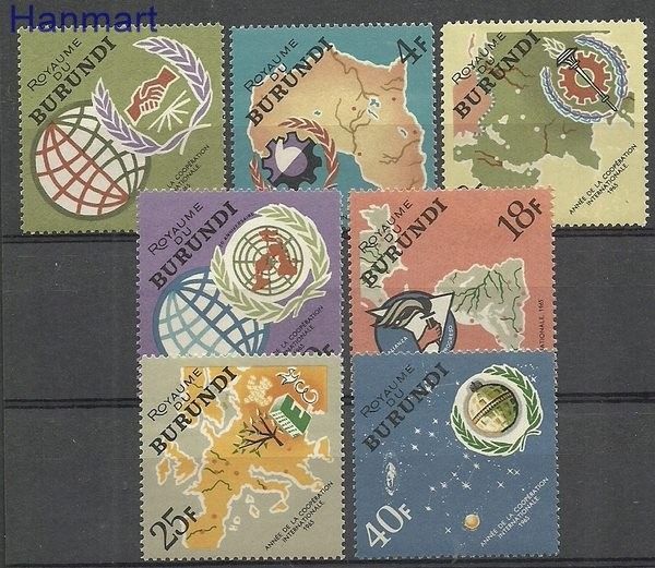 Znaczek Burundi 1965 Mi 193-199 Czyste **
