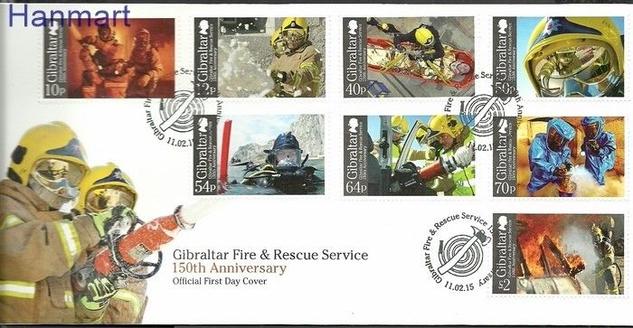 Znaczek Gibraltar 2015 Mi 1661-1668 FDC