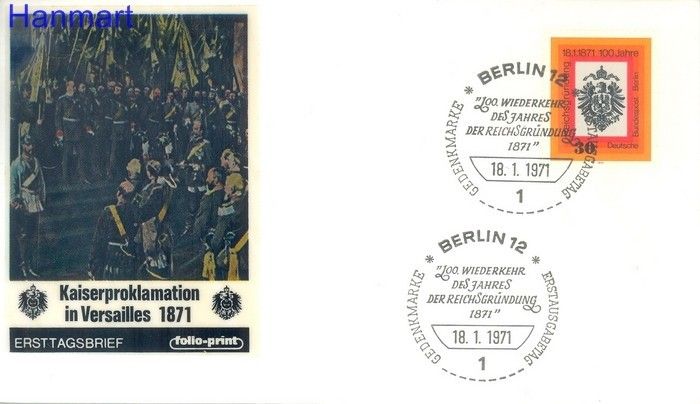 Znaczek Berlin Niemcy 1971 Mi 385 FDC