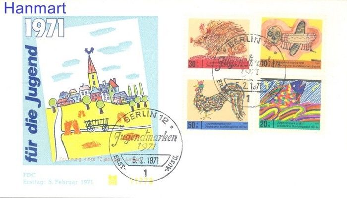 Znaczek Berlin Niemcy 1971 FDC