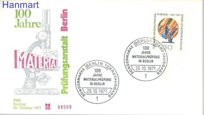 Znaczek Berlin Niemcy 1971 FDC
