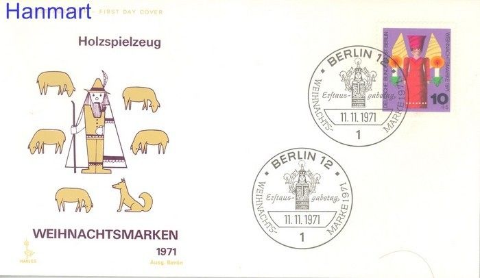 Znaczek Berlin Niemcy 1971 Mi 417 FDC