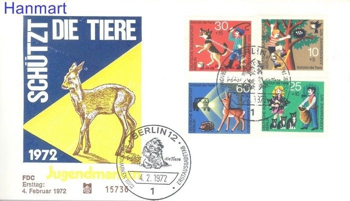Znaczek Berlin Niemcy 1972 FDC