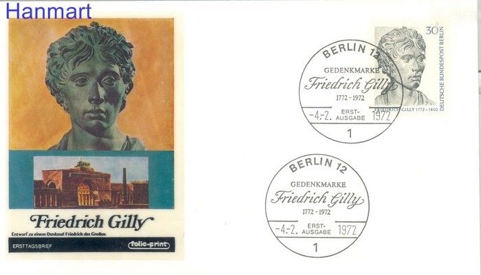 Znaczek Berlin Niemcy 1972 Mi 422 FDC