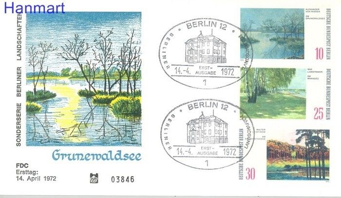 Znaczek Berlin Niemcy 1972 FDC