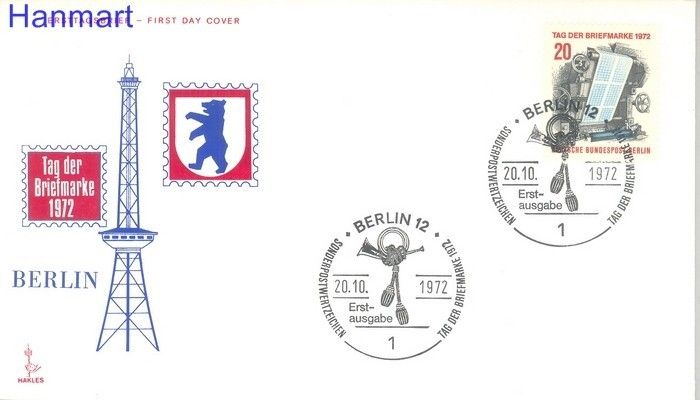 Znaczek Berlin Niemcy 1972 FDC