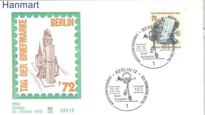 Znaczek Berlin Niemcy 1972 FDC