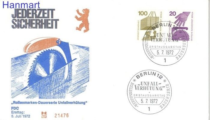 Znaczek Berlin Niemcy 1971 FDC