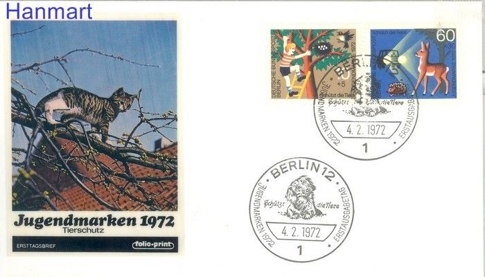 Znaczek Berlin Niemcy 1972 Mi 421 FDC