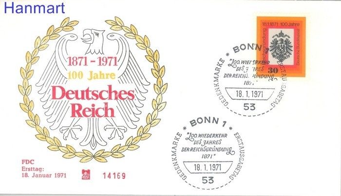 Znaczek Niemcy 1971 FDC
