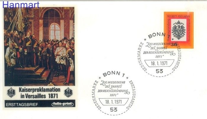 Znaczek Niemcy 1971 FDC