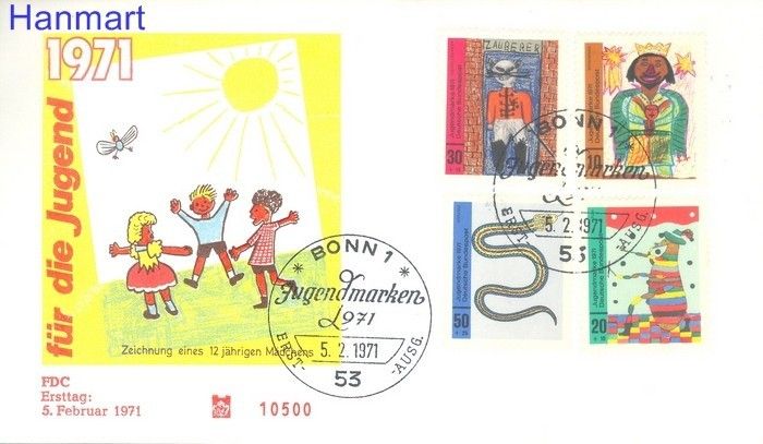 Znaczek Niemcy 1971 FDC