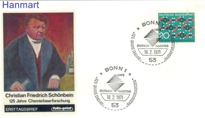 Znaczek Niemcy 1971 FDC