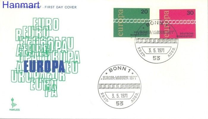 Znaczek Niemcy 1971 FDC