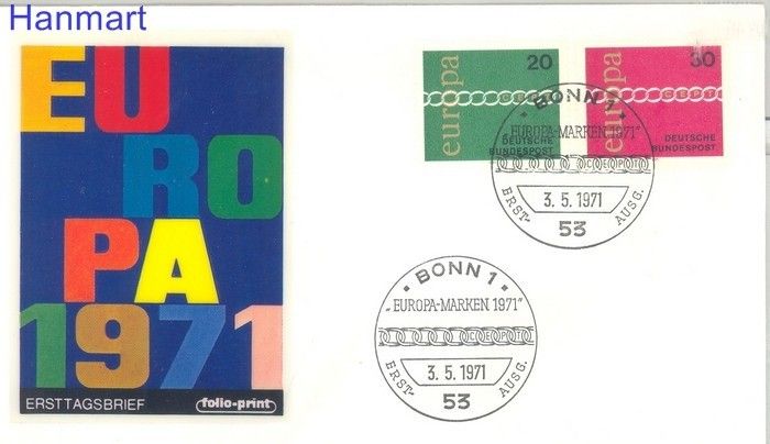 Znaczek Niemcy 1971 FDC