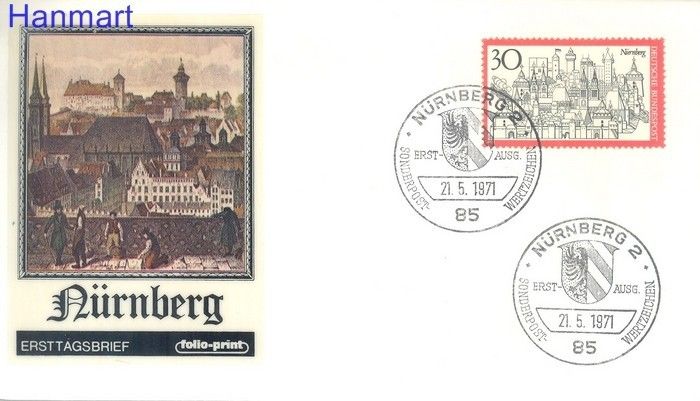 Znaczek Niemcy 1971 FDC