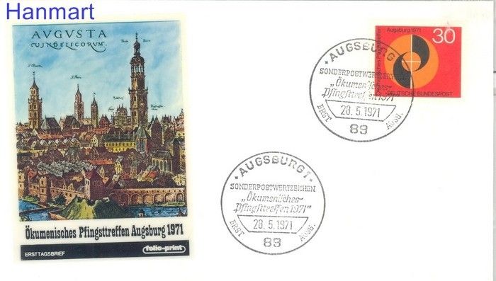Znaczek Niemcy 1971 FDC