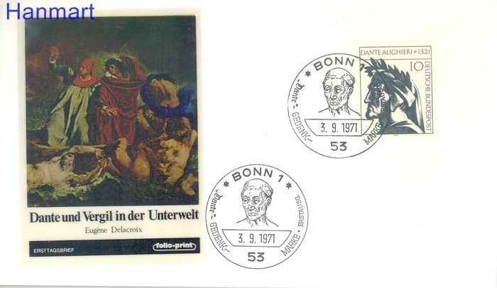 Znaczek Niemcy 1971 FDC