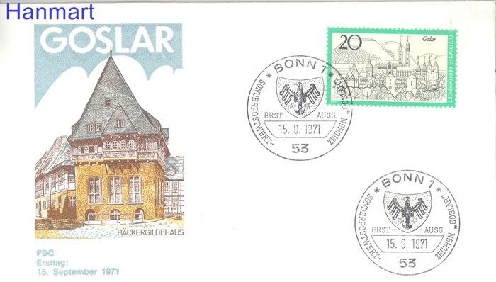 Znaczek Niemcy 1971 FDC