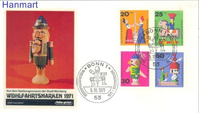 Znaczek Niemcy 1971 FDC