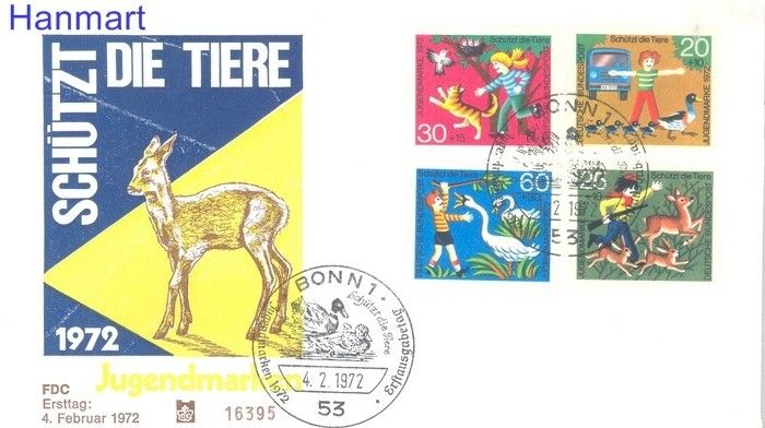 Znaczek Niemcy 1972 FDC