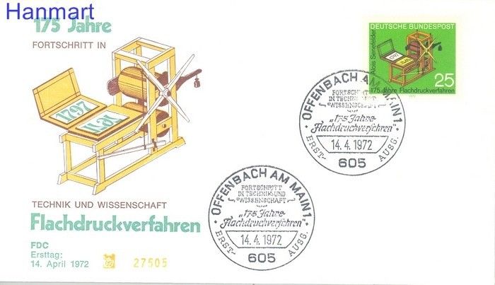 Znaczek Niemcy 1972 FDC