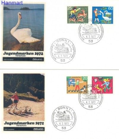 Znaczek Niemcy 1972 FDC