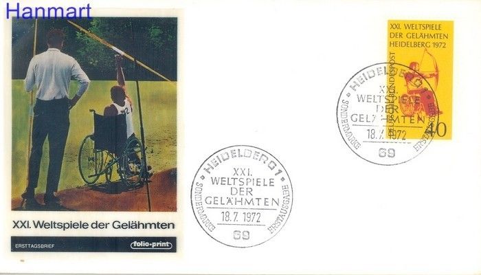 Znaczek Niemcy 1972 FDC