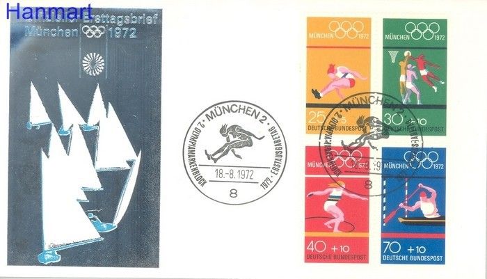 Znaczek Niemcy 1972 FDC
