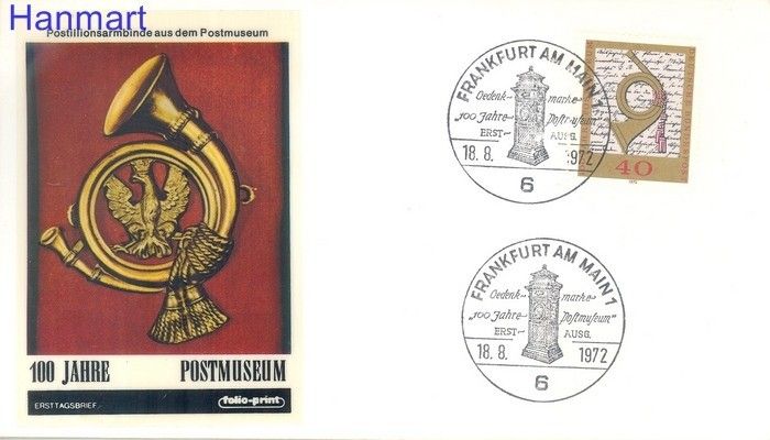 Znaczek Niemcy 1972 FDC