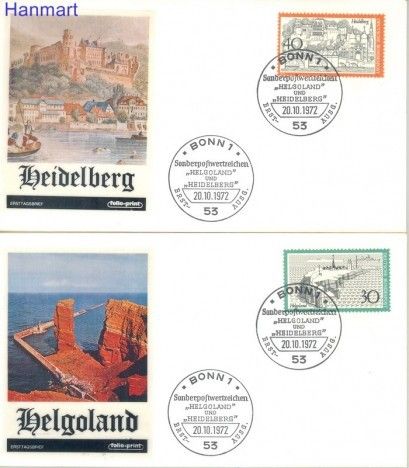 Znaczek Niemcy 1972 FDC