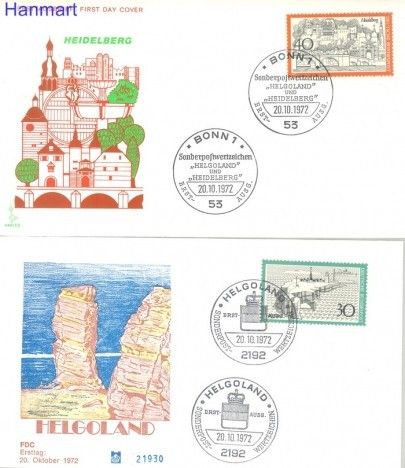 Znaczek Niemcy 1972 FDC