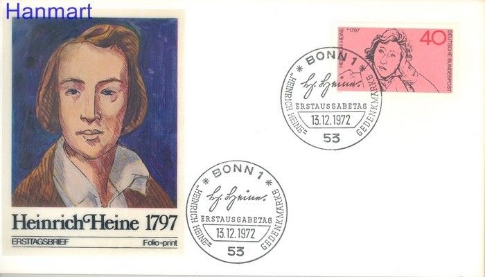 Znaczek Niemcy 1972 Mi 750 FDC