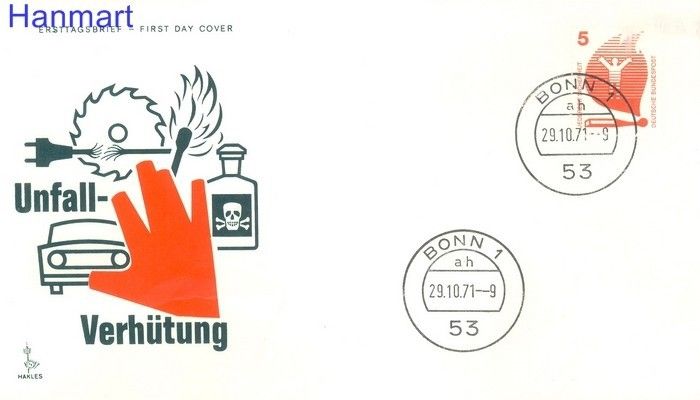 Znaczek Niemcy 1971 FDC