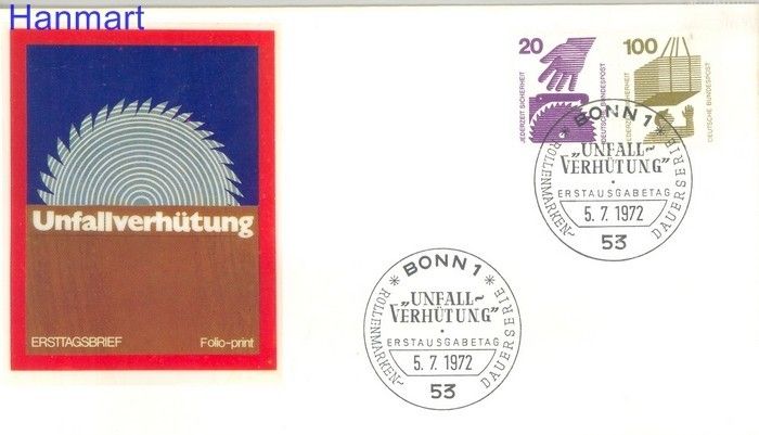 Znaczek Niemcy 1971 FDC