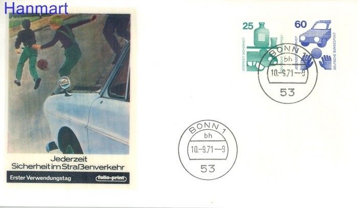 Znaczek Niemcy 1971 FDC