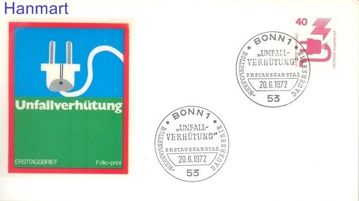 Znaczek Niemcy 1971 FDC