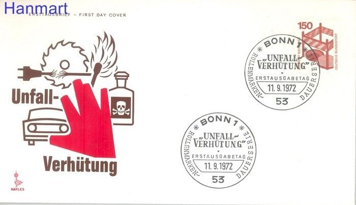 Znaczek Niemcy 1971 FDC