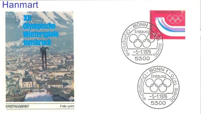 Znaczek Niemcy 1976 FDC